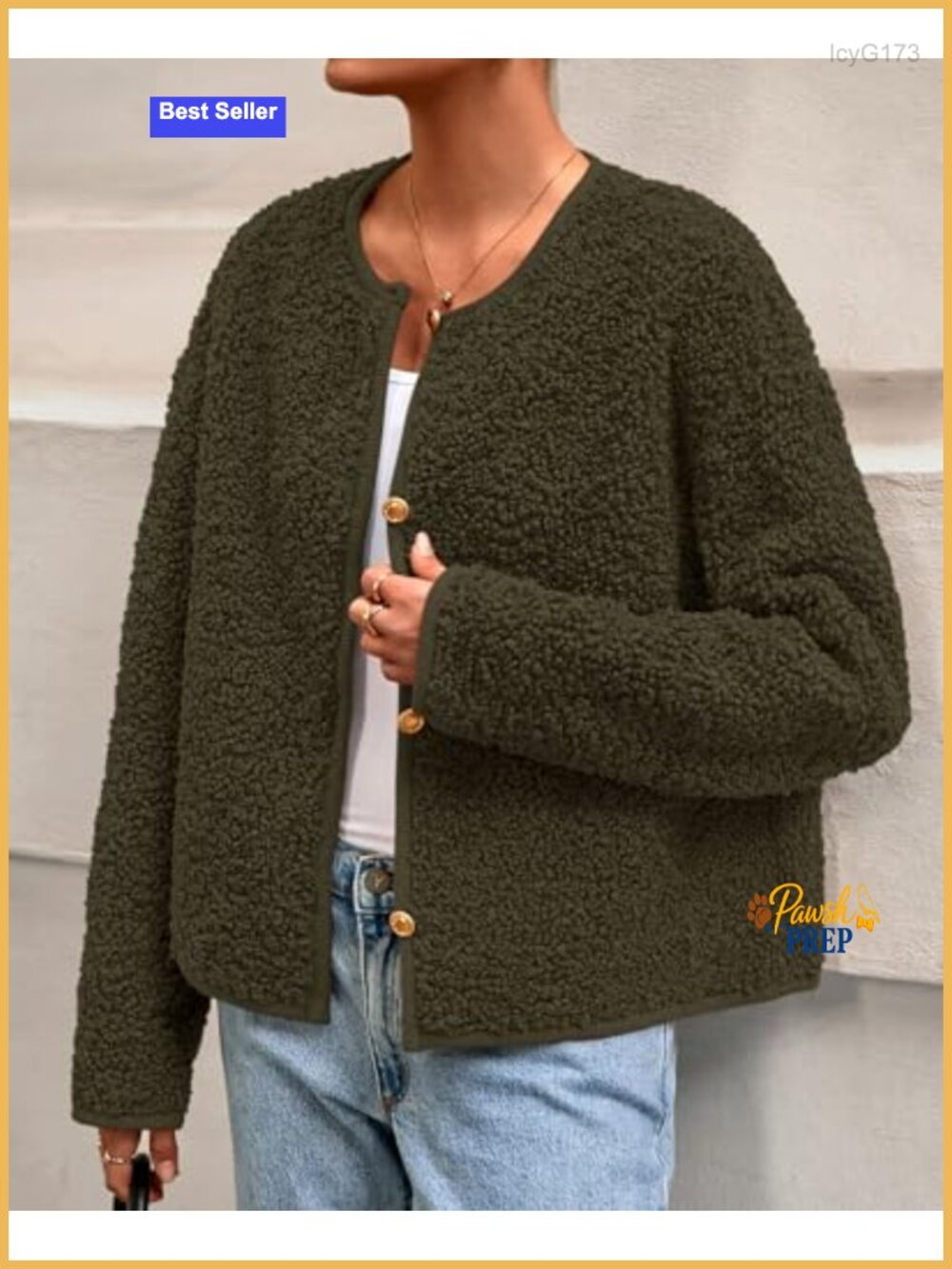 Faux Fur Cropped Jacket Women Fleece Sherpa Winter Coat Long Sleeve - Picture 2 of 6